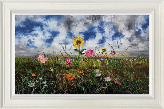 Sunshine Overhead Original Oil Blossoms Painting by Kimberly Harris