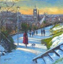 Winter on Calton Hill by James Somerville Lindsay - Petite
