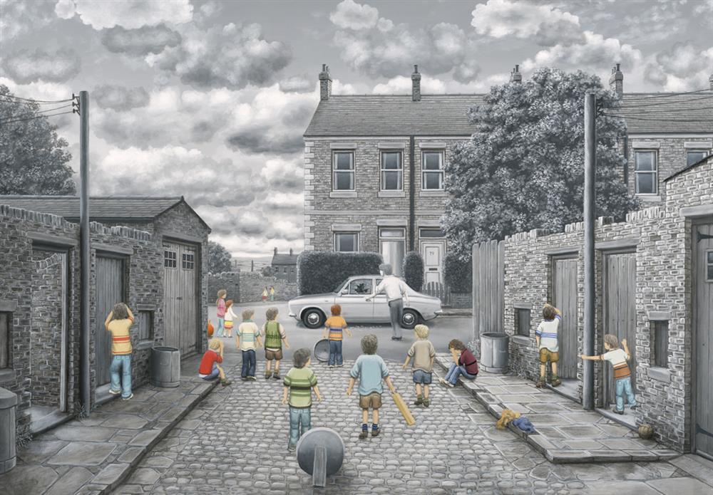 There May Be Trouble Ahead Signed Limited Edition Framed Canvas by Leigh Lambert