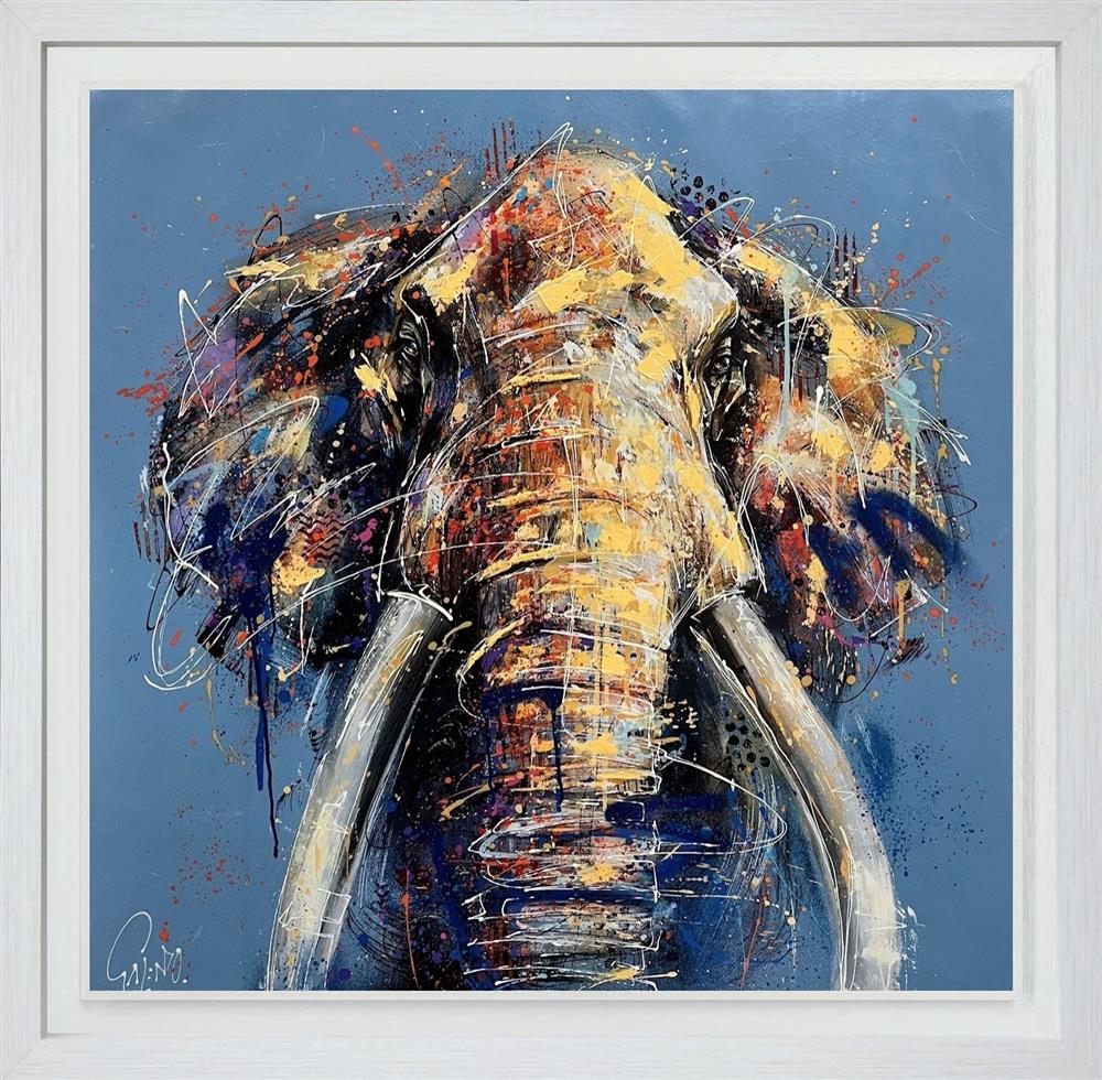 Titan Elephant  Signed Limited Edition Framed Art Canvas Deluxe by Joe Galindo
