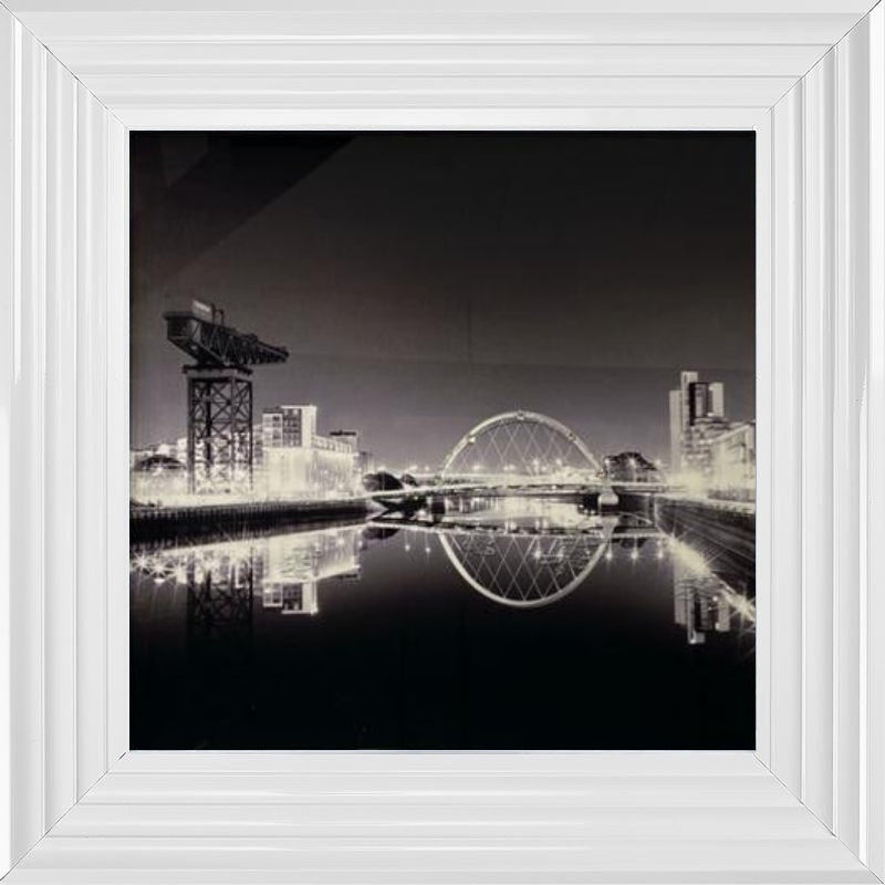 Glasgow Skyline Black and White