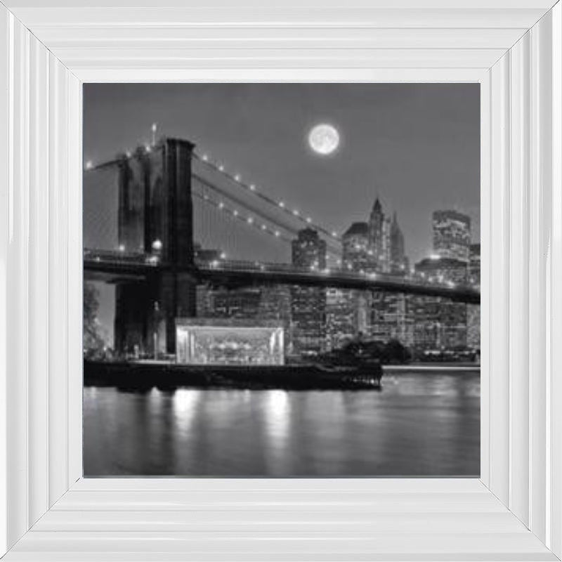 Brooklyn Bridge Carousel - Black and White