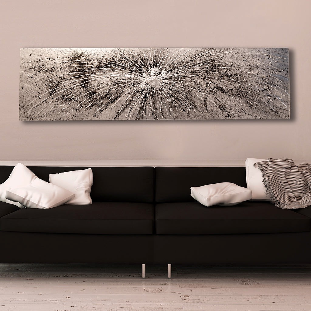 Black & White Starburst Metal Wall Art by ArgentoArt