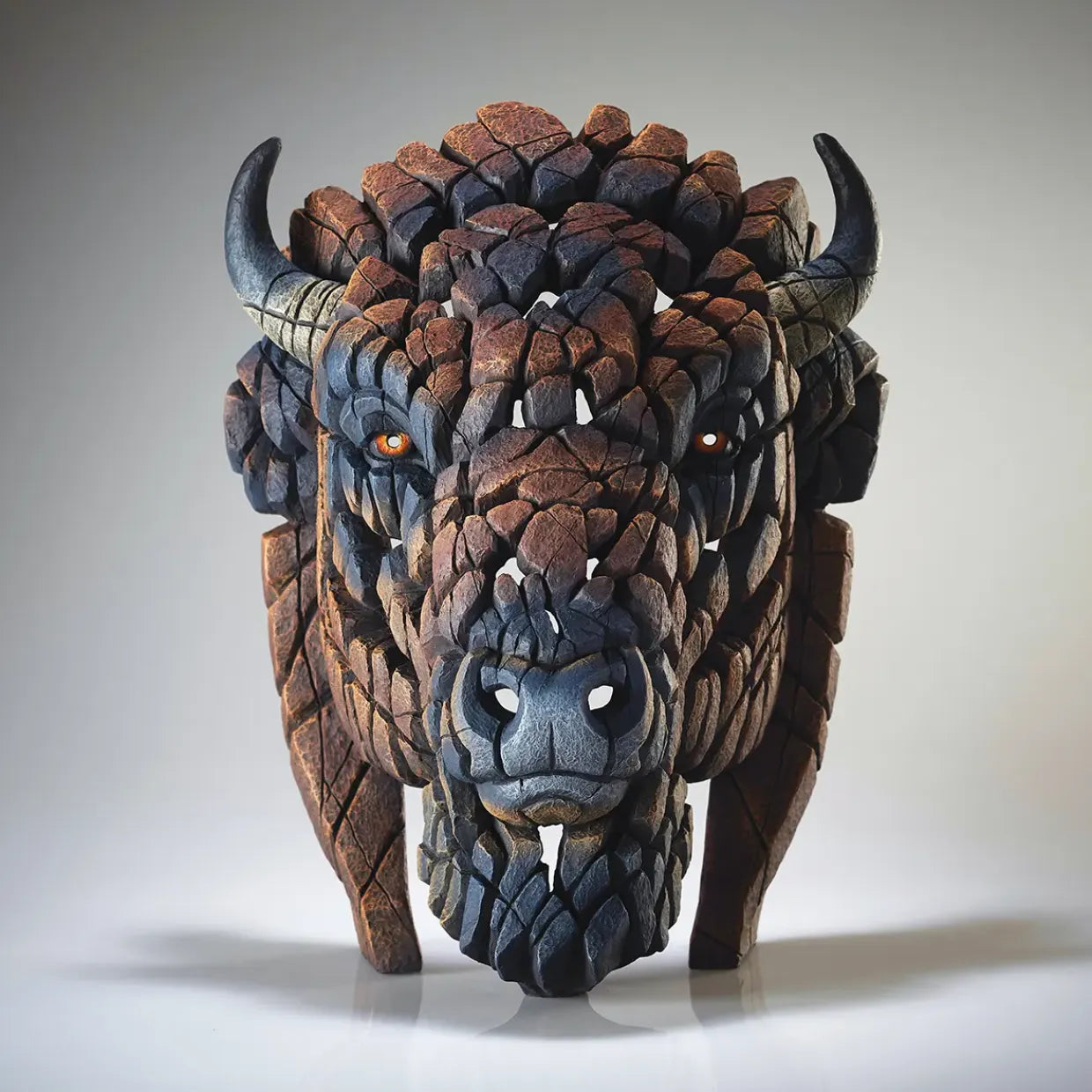 Edge Sculpture North American Buffalo (Brown) by Matt Buckley