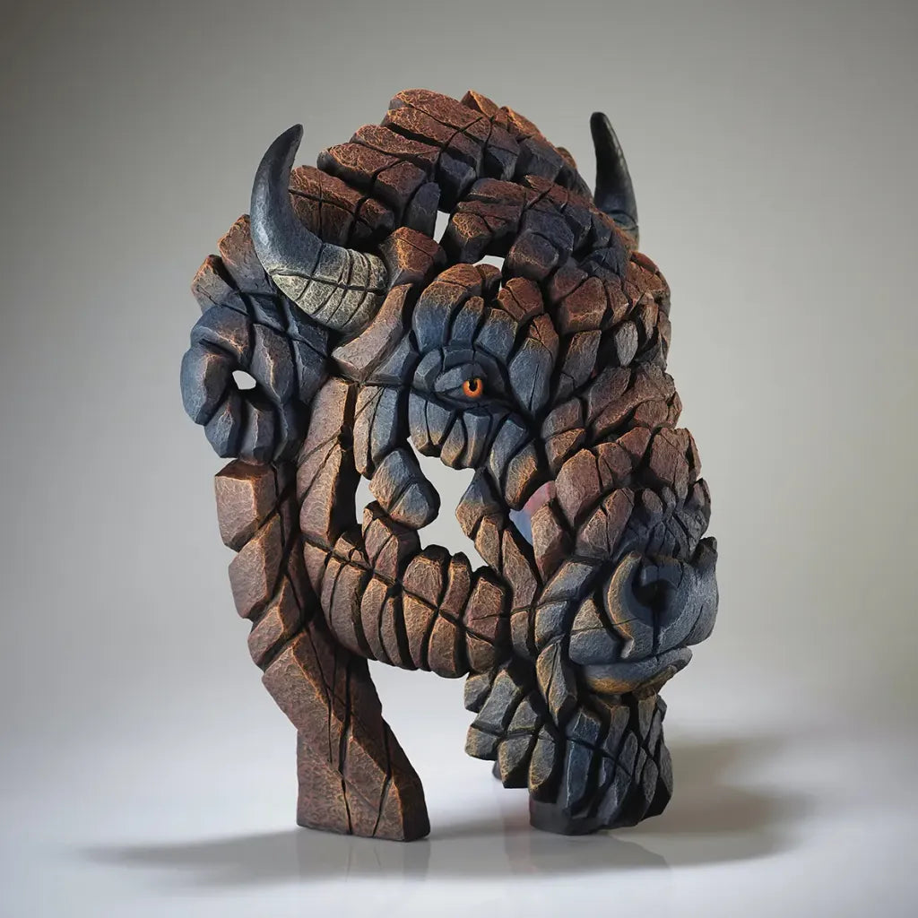 Edge Sculpture North American Buffalo (Brown) by Matt Buckley