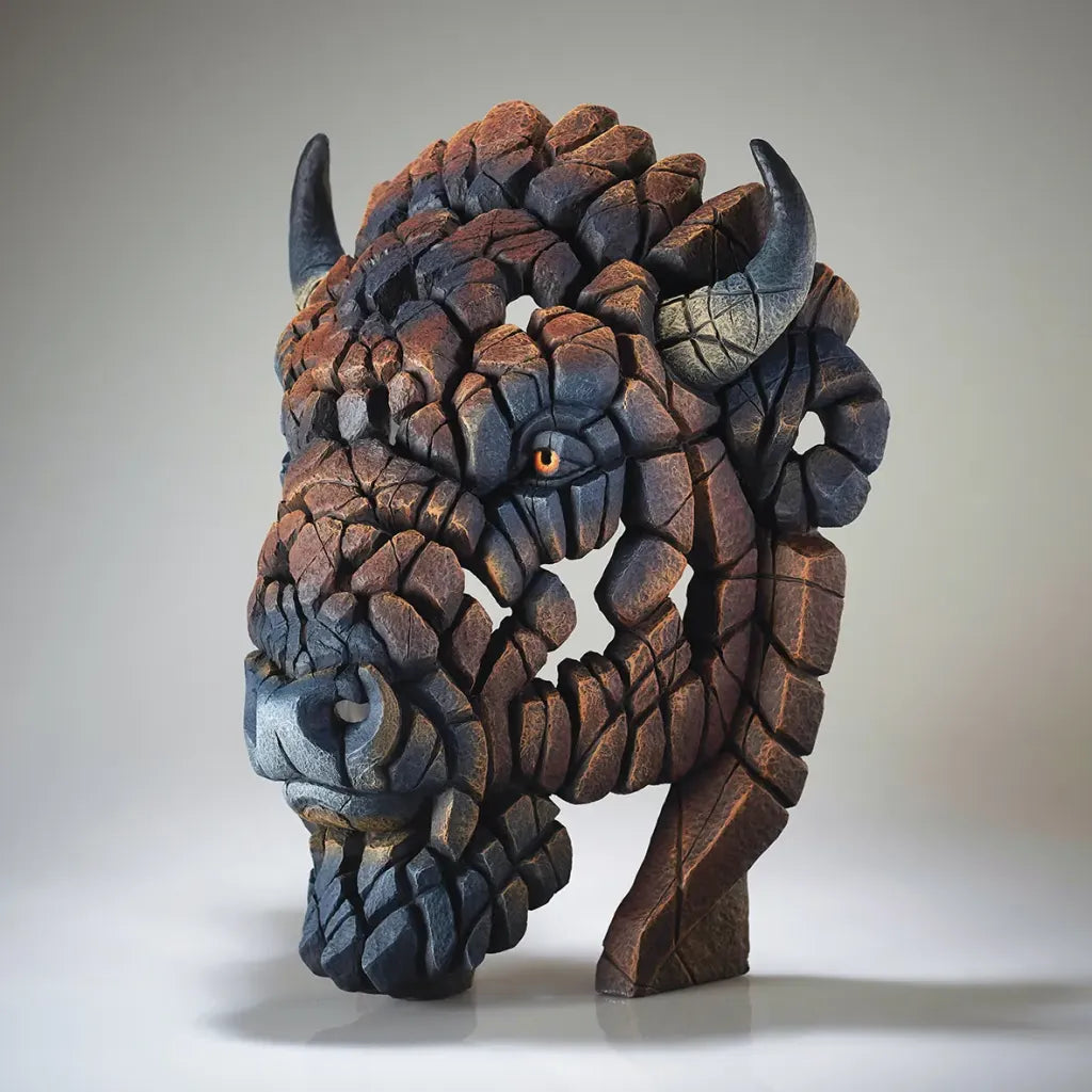 Edge Sculpture North American Buffalo (Brown) by Matt Buckley