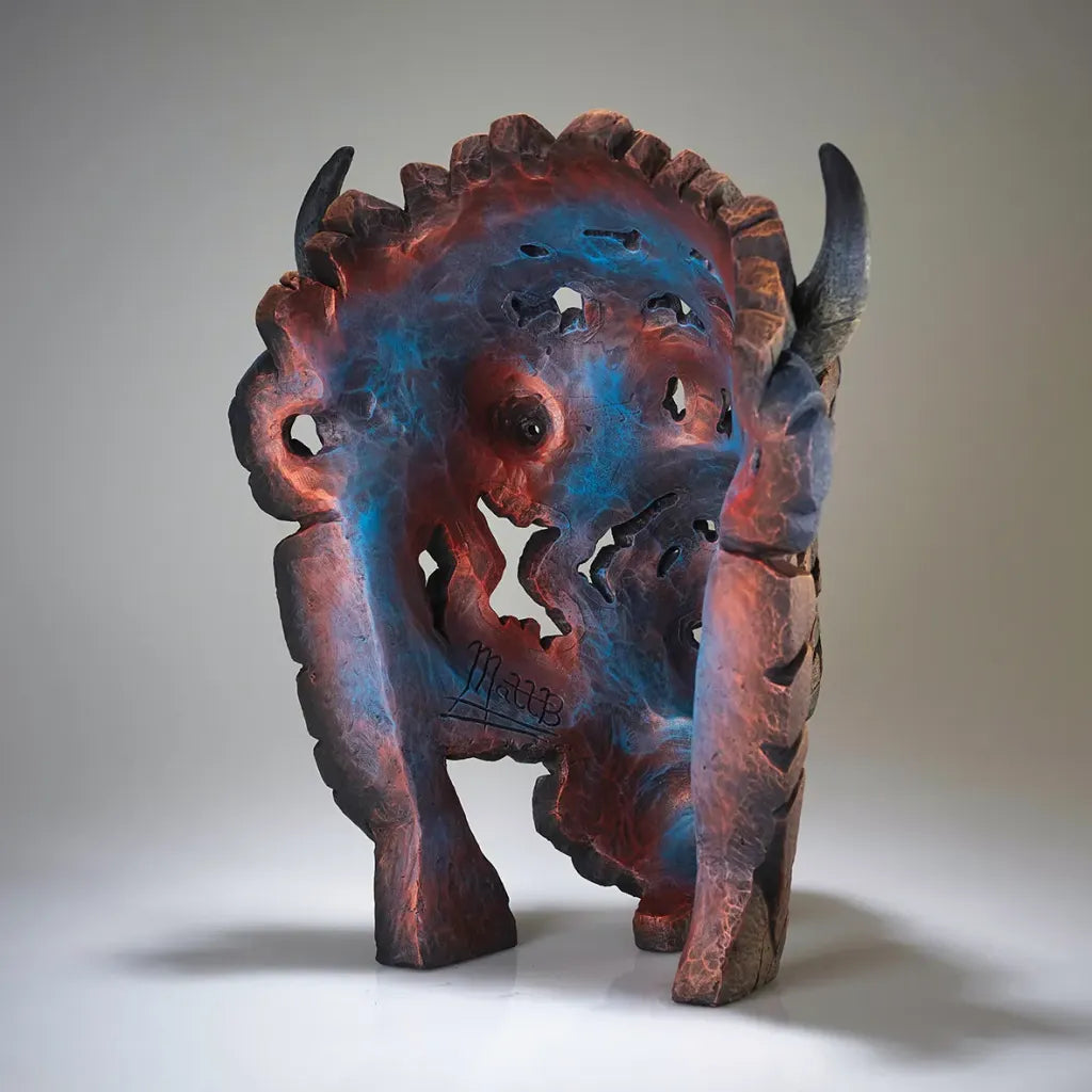 Edge Sculpture North American Buffalo (Brown) by Matt Buckley
