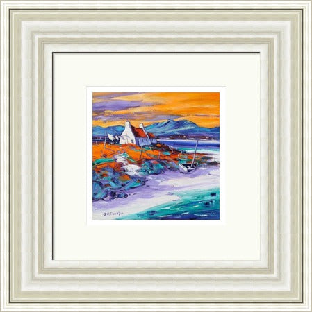 Evening on the Shore, Loch Ewe (Signed Limited Edition) by Jean Feeney