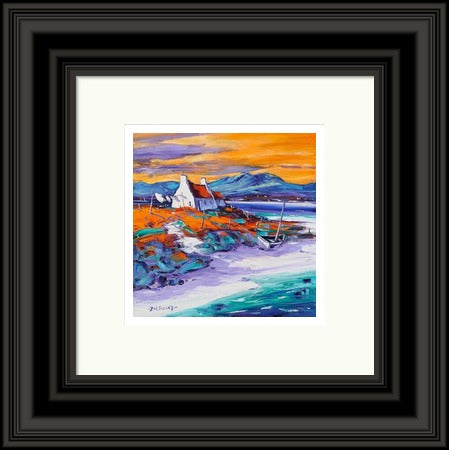 Evening on the Shore, Loch Ewe (Signed Limited Edition) by Jean Feeney