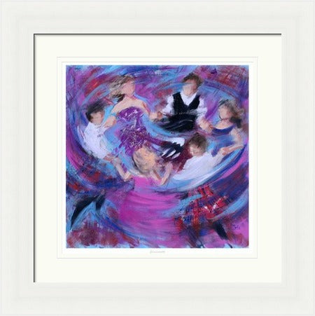 Spinnerette Ceilidh Dancing Art Print by Janet McCrorie