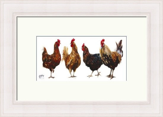 Eany Meeny Miny Mo Chickens Art Print by Georgina McMaster