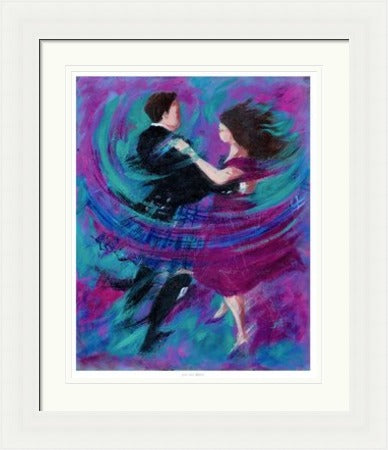 Into the Waltz Ceilidh Dancing Art Print by Janet McCrorie