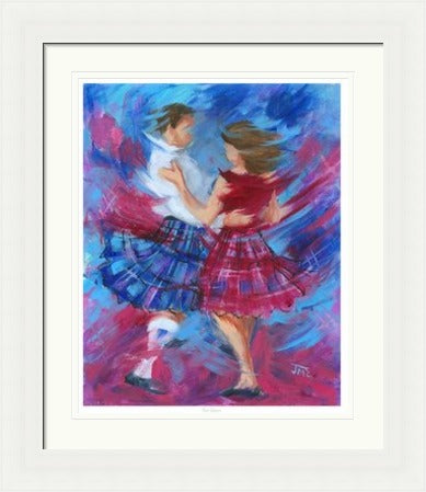 Our Dance Ceilidh Dancing Art Print by Janet McCrorie