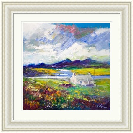Crofthouse and Peat Stack, Isle of Lewis by John Lowrie Morrison Jolomo