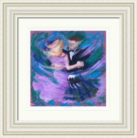 Purple Dream Ceilidh Dancing Art Print by Janet McCrorie