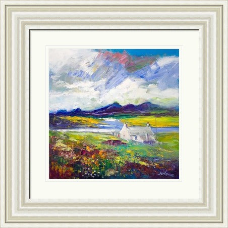 Crofthouse and Peat Stack, Isle of Lewis by John Lowrie Morrison Jolomo