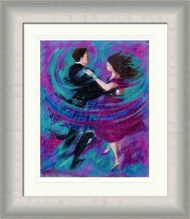 Into the Waltz Ceilidh Dancing Art Print by Janet McCrorie