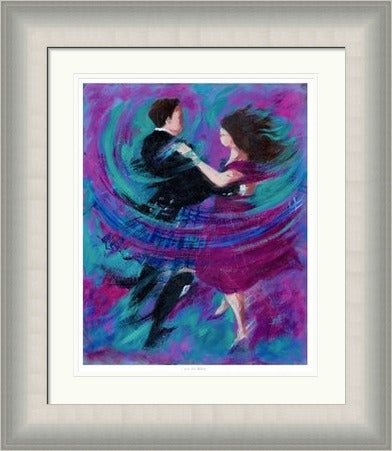 Into the Waltz Ceilidh Dancing Art Print by Janet McCrorie