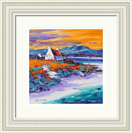 Evening on the Shore, Loch Ewe (Signed Limited Edition) by Jean Feeney