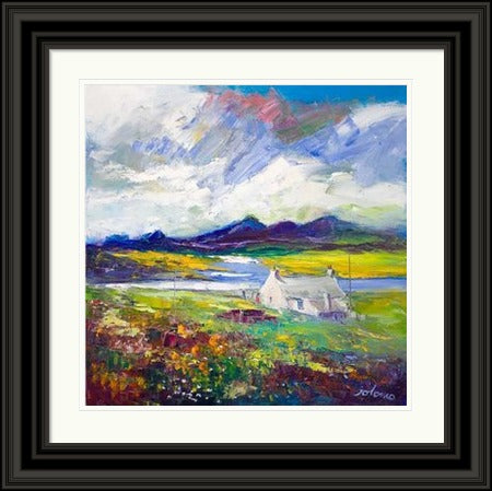 Crofthouse and Peat Stack, Isle of Lewis by John Lowrie Morrison Jolomo