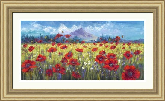 Poppy Field in the Lee of Goatfell, Arran by Jean Feeney