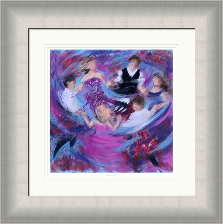 Spinnerette Ceilidh Dancing Art Print by Janet McCrorie
