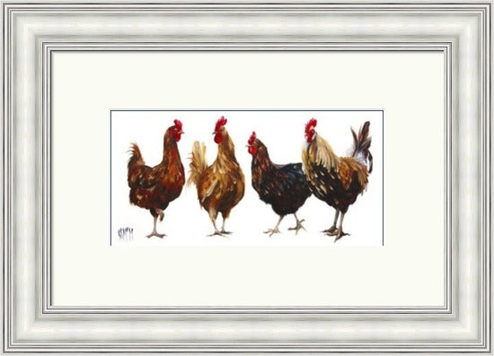 Eany Meeny Miny Mo Chickens Art Print by Georgina McMaster