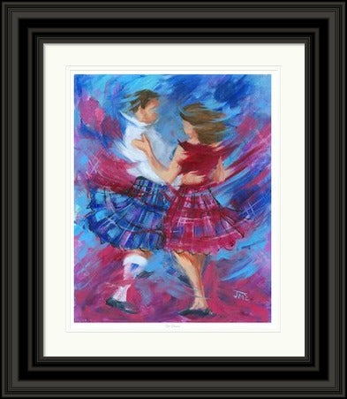 Our Dance Ceilidh Dancing Art Print by Janet McCrorie