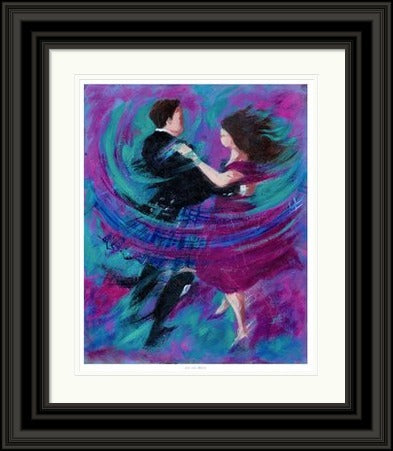 Into the Waltz Ceilidh Dancing Art Print by Janet McCrorie
