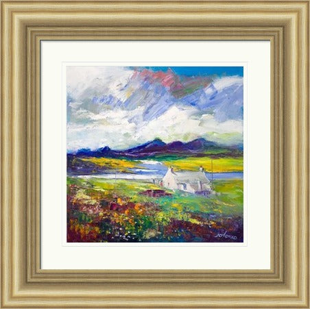 Crofthouse and Peat Stack, Isle of Lewis by John Lowrie Morrison Jolomo