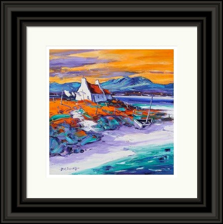 Evening on the Shore, Loch Ewe (Signed Limited Edition) by Jean Feeney