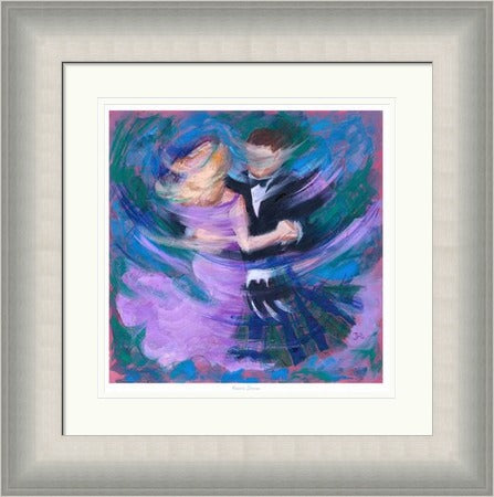 Purple Dream Ceilidh Dancing Art Print by Janet McCrorie