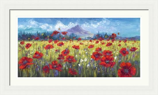 Poppy Field in the Lee of Goatfell, Arran by Jean Feeney