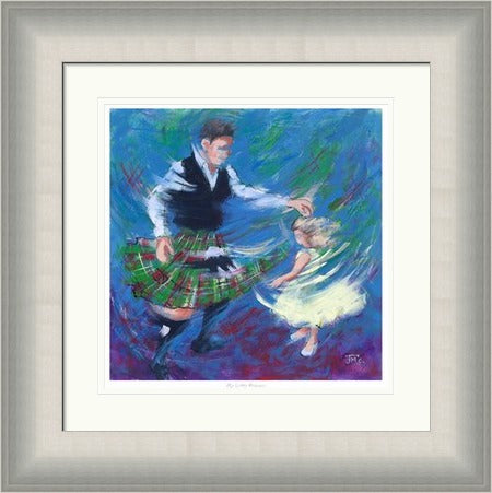 My Little Princess Ceilidh Dancing Art Print by Janet McCrorie