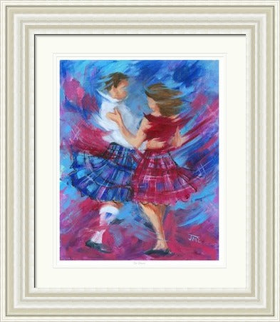 Our Dance Ceilidh Dancing Art Print by Janet McCrorie