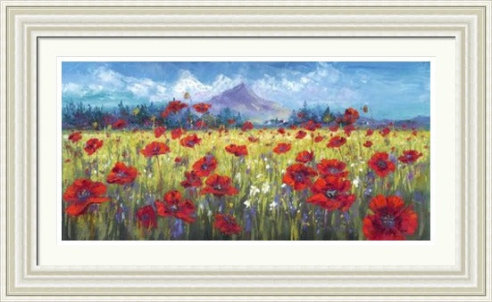 Poppy Field in the Lee of Goatfell, Arran by Jean Feeney