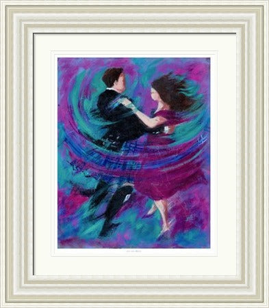 Into the Waltz Ceilidh Dancing Art Print by Janet McCrorie