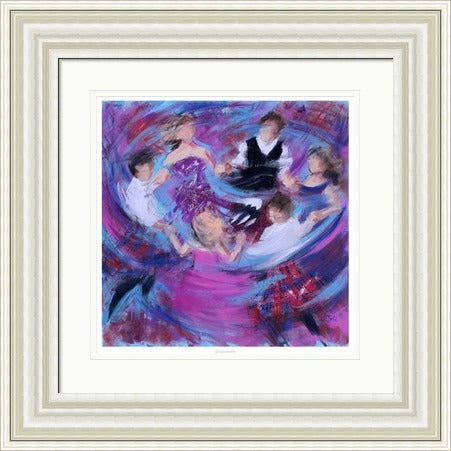 Spinnerette Ceilidh Dancing Art Print by Janet McCrorie