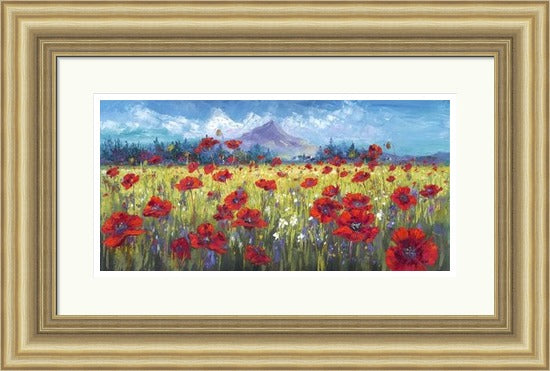 Poppy Field in the Lee of Goatfell, Arran by Jean Feeney