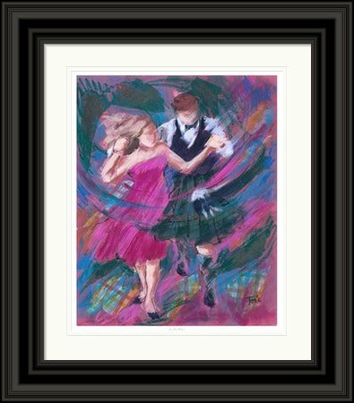 In the Pink Ceilidh Dancing Art Print by Janet McCrorie