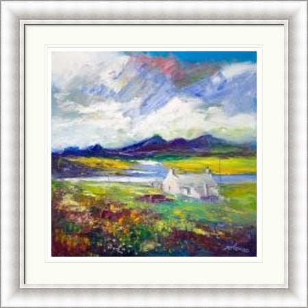 Crofthouse and Peat Stack, Isle of Lewis by John Lowrie Morrison Jolomo