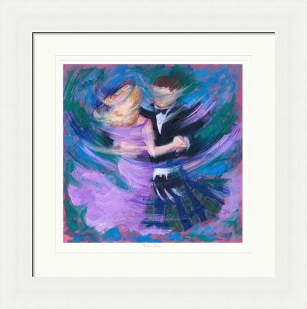 Purple Dream Ceilidh Dancing Art Print by Janet McCrorie