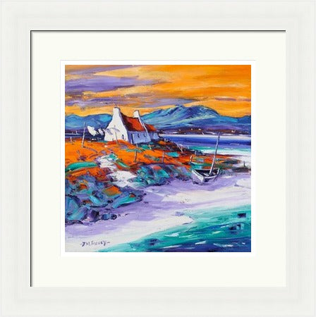 Evening on the Shore, Loch Ewe (Signed Limited Edition) by Jean Feeney