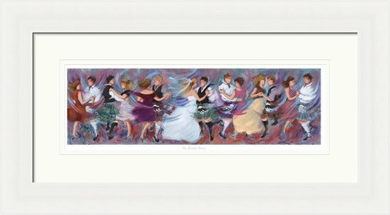 The Bridal Party Ceilidh Dancing Art Print by Janet McCrorie