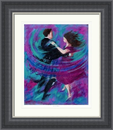 Into the Waltz Ceilidh Dancing Art Print by Janet McCrorie