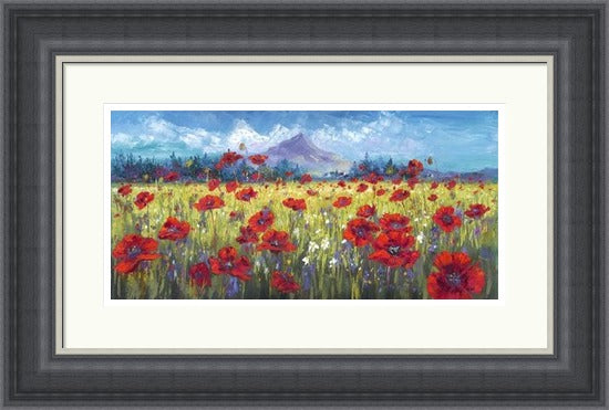 Poppy Field in the Lee of Goatfell, Arran by Jean Feeney