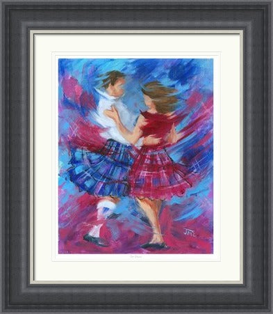 Our Dance Ceilidh Dancing Art Print by Janet McCrorie