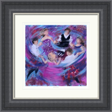 Spinnerette Ceilidh Dancing Art Print by Janet McCrorie