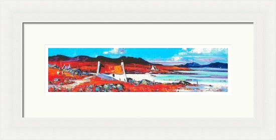 Shore Cottages, Isle of Barra (Signed Limited Edition) by Jean Feeney