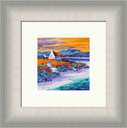 Evening on the Shore, Loch Ewe (Signed Limited Edition) by Jean Feeney